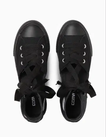 컨버스 올스타 리본 포함 하이컷 스니커즈 블랙