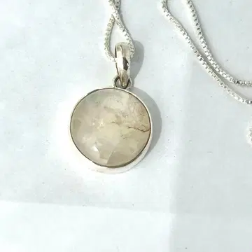 문스톤 SV925 체인 포함 펜던트