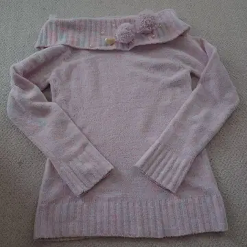 툴라라 오픈 숄더 니트 핑크