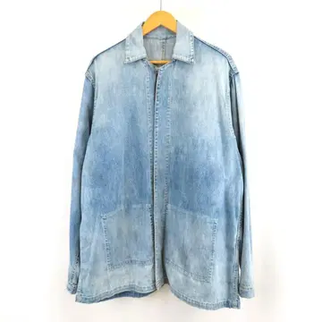 A.PRESSE 오버 사이즈 페이드 데님 커버올 자켓