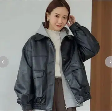 시마무라 다나카 리나 콜라보 mysa 인조 가죽 자켓 L