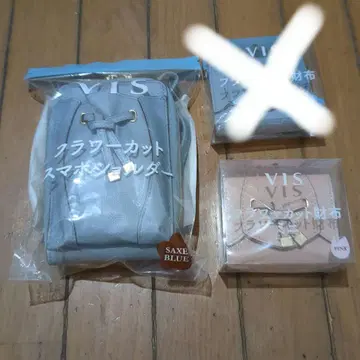 VIS 플라워컷 미니 지갑 & 스마트폰 숄더