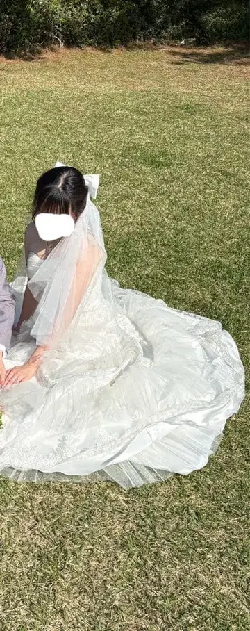 새상품급 화이트 레이스 웨딩 드레스 9~11호