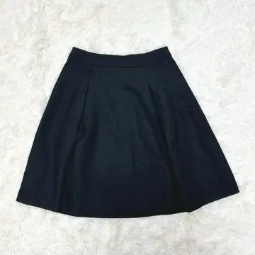 INDIVI/플레어 스커트/05/안감 부착 오피스 턱 블랙