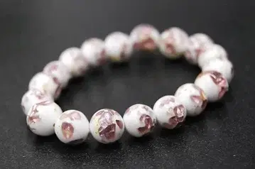 레어 컬러 새상품 류큐 잠자리돌/반딧불이 유리 10mm 염주 팔찌