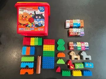 호빵맨 첫 블록 바구니 L 별도 판매 블록 포함 살균 소독 완료