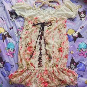 LIZ LISA 리즈리사 플라워 프린트 파워네 튜닉