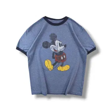 Disney 미키 링거 T셔츠 데님풍 M 532