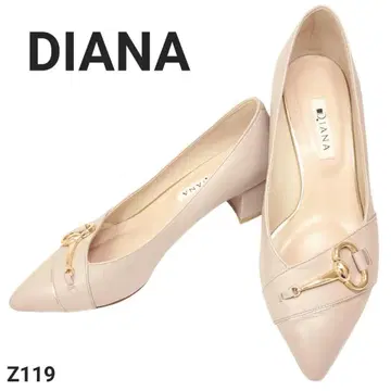 다이애나 스틸레토 펌프스 홀스빗 금장 장식 그레이지 24
