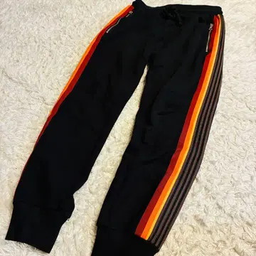 드리스반노튼 트랙 팬츠 사이드 라인 블랙 S 코튼