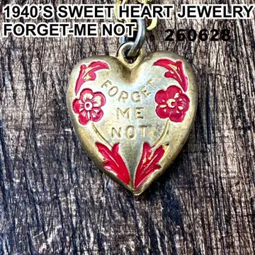 스위트하트 주얼리 물망초 에나멜 골드 빈티지 목걸이