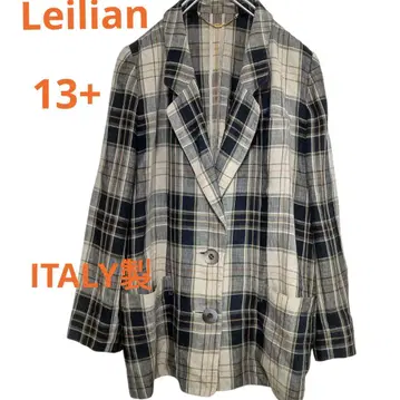 Leilian 린넨 100 체크 자켓 13+ 고급 원단 겉옷
