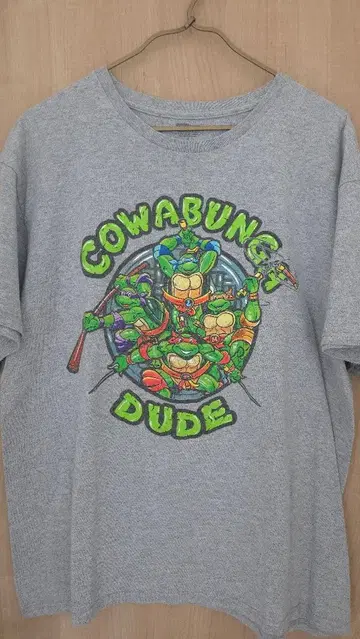 터틀즈 카와방가듀드 T셔츠 그레이 M