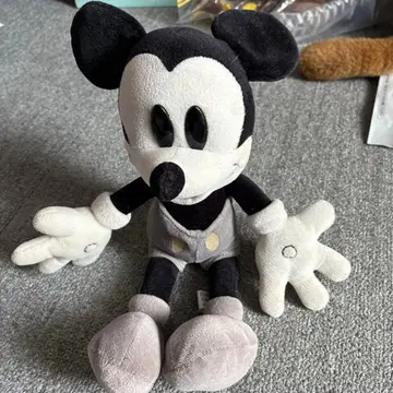 TDR 화이트 블랙 흑백 미키마우스 봉제 인형 빈티지 빈티지