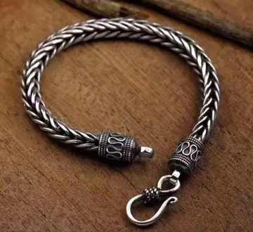 스털링 실버 925 팔찌 체인 빈티지 디자인