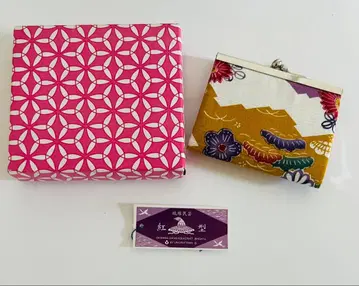 류큐 민예 일본풍 패턴 동전 지갑