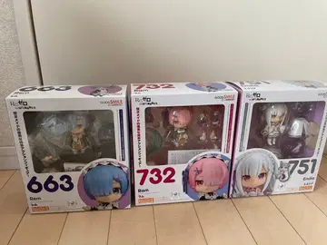 리제로 넨도로이드 3체 세트 에밀리아 렘 라무