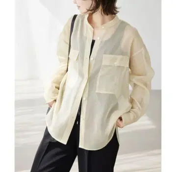 SLOBE IENA 2024SS 소프트 오간자 셔츠