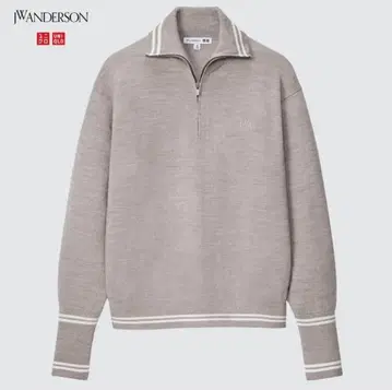 UNIQLO JW ANDERSON 메리노 블렌드 하프 지퍼 스웨터 새상품