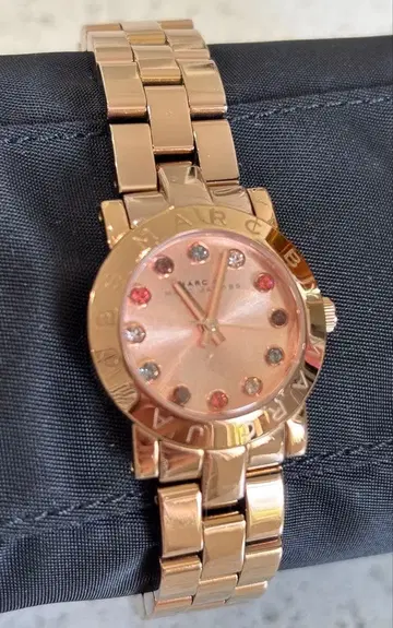 마크제이콥스 여성용 손목시계 핑크 골드 새상품급 배터리 없음