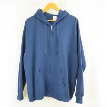 새상품급 Hanes 오버 사이즈 와이드 맨투맨 지퍼 후드티 L 네이비