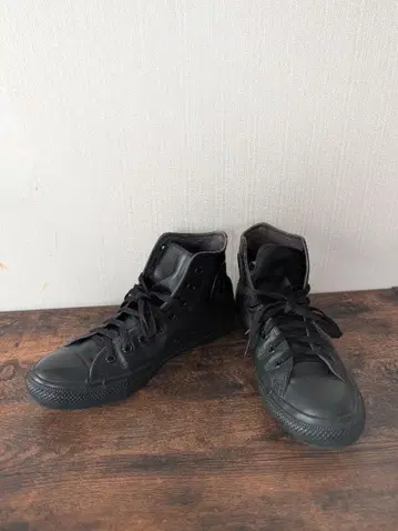 [컨디션 최상] 컨버스 올스타 하이컷 매트 블랙 27cm