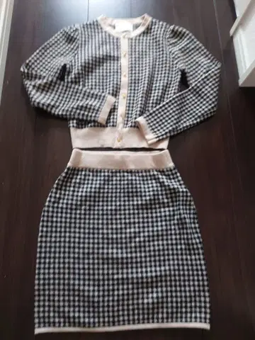 michel Macaron 체크 무늬 셋업