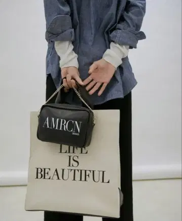 새상품 아메리카나 Americana 별주 MATCHING BAG 토트백