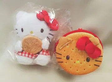 헬로키티 마리 비스킷 콜라보 마스코트 키체인 파우치 체인 포함