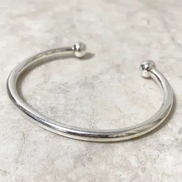 오픈 플레인 실버 925 뱅글 팔찌 실버
