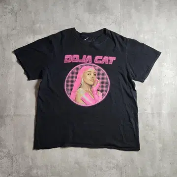 구제 의류 T셔츠 도자 캣 가수 블랙 L