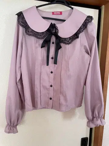 MARS 핑크 세일러 블라우스 양산형 지뢰계 세일러 리본 블라우스