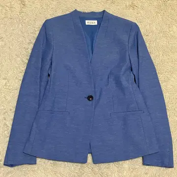 PLST 최근 모델 블루 세탁기 사용 가능한 노카라 자켓