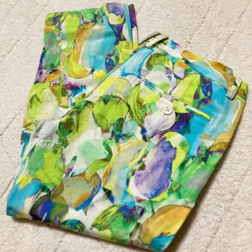 [새상품급] 비팅하트 크롭 팬츠 M 이탈리아제 원단 일본제 수채화