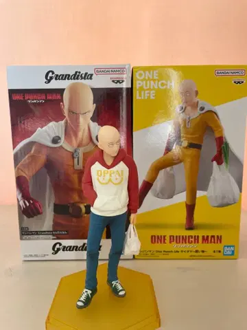 원펀맨 사이타마 피규어 OPPAI 후드티 3체 세트