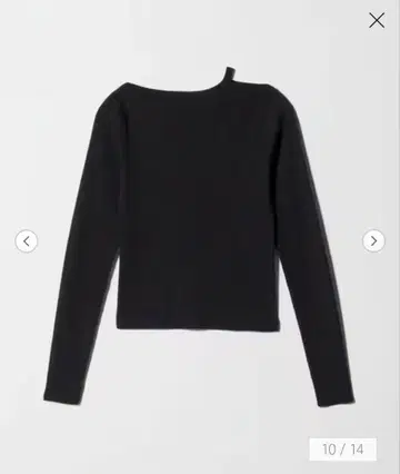 H 리브 슬래시 넥 니트 풀오버 H BEAUTY&YOUTH