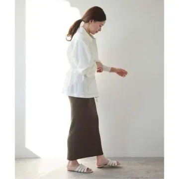 [ 새상품급 ] 이에나 IENA MIX얀 리브 타이트 스커트