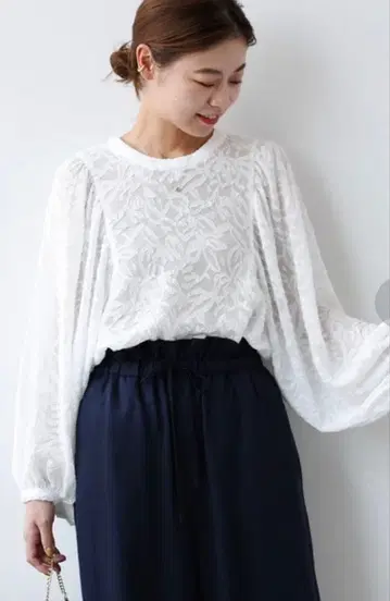 JOURNALSTANDARD relume 자카드 개더 블라우스 2WAY