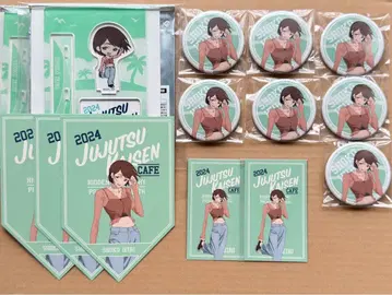 주술회전 카페 2024 이에이리 쇼코 캔뱃지 아크릴 스탠드 세트