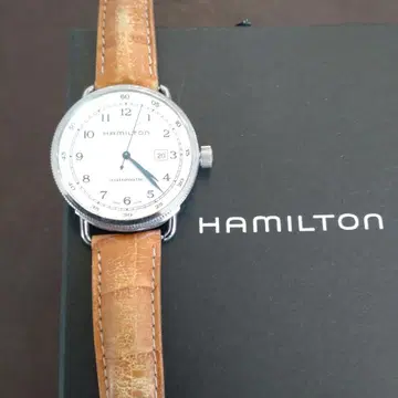 HAMILTON 자동 와인딩 손목시계 화이트 파이오니어