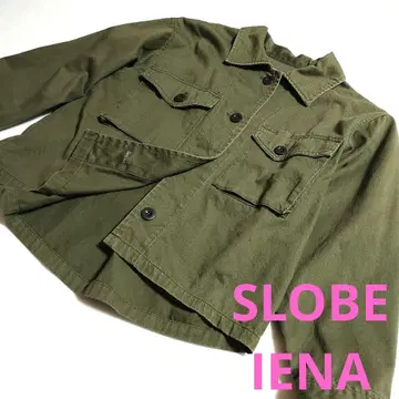 SLOBE IENA 슬로브 이에나 밀리터리 자켓 숏 긴팔 카키