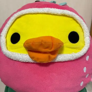 리락쿠마 키이로이토리 딸기가 되어라 봉제 인형 XL 프리미엄
