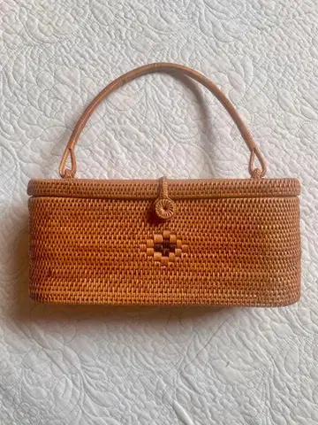 브라운 바스켓백 손잡이 포함 아타백 인도네시아 발리