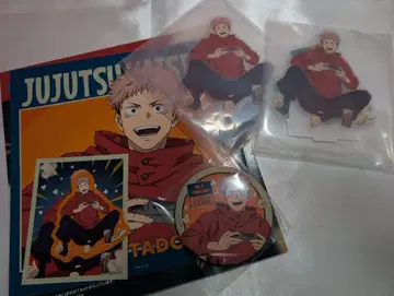 주술회전 세가 럭키 쿠지 이타도리 유우지 아크릴 스탠드 캔 배지 스티커