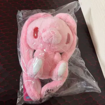 범용 토끼 좌정 봉제 인형 핑크