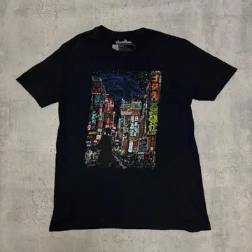 GODZILLA 고질라 티셔츠 애니메이션 티셔츠 블랙 아메리칸 코믹스