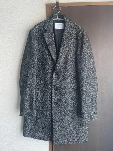 새상품급 EDIFICE 체스터 코트 헤링본 트위드 남성용 48 L