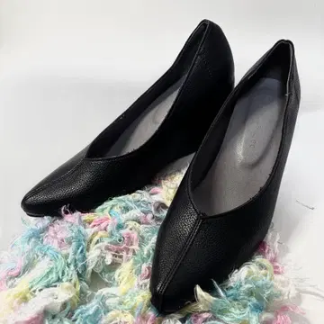 [ antiqua ] 슬림 레그 웨지솔 펌프스 블랙 L 24cm 스틸레토