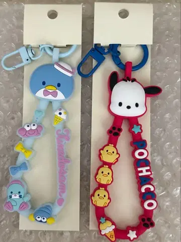 산리오 대상 응원 굿즈 고무줄 키링 포차코 턱시도샘