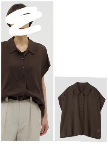 마가렛호웰 반팔 쉬폰 셔츠